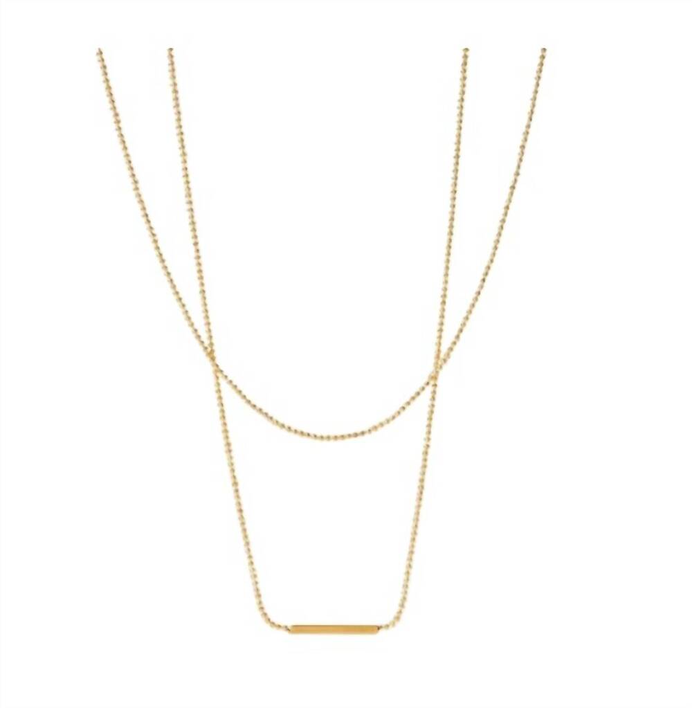 NEW KATIE RAE COLLECTION women's dainty bar necklace in gold